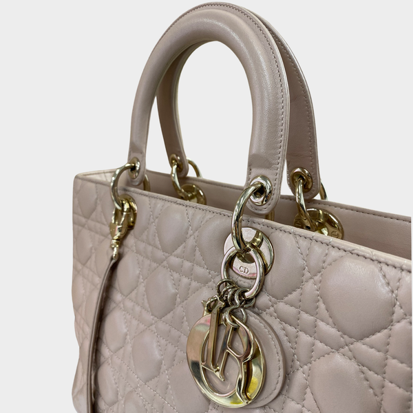 Lady dior sales bag grey