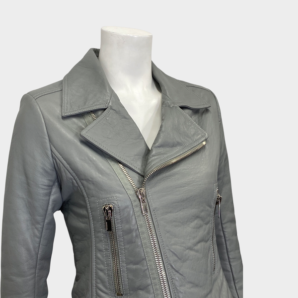 Balenciaga leather discount jacket womens