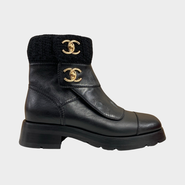 Chanel cheap calfskin boots