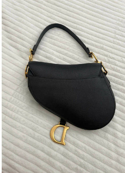 Christian dior saddle online bag black