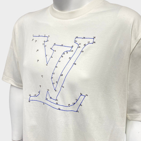 LOUIS VUITTON LV Stitch-Print Embroideredd For Men White 1A7X53