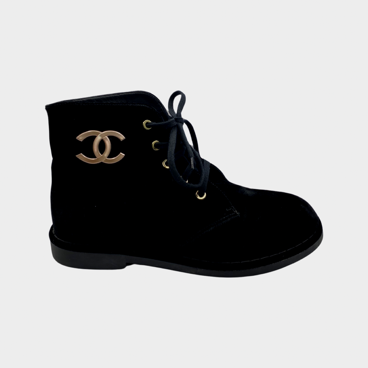 Chanel on sale boots gold