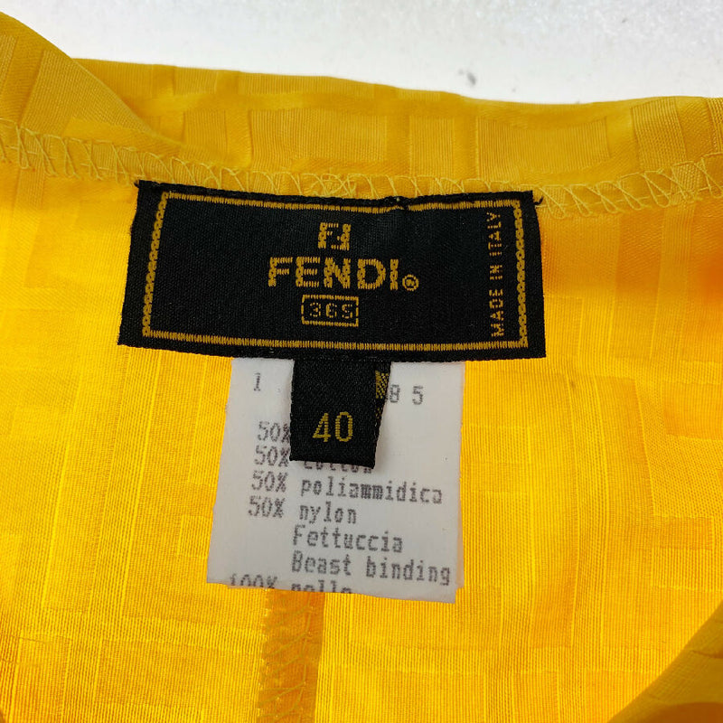 Fendi Yellow Zucca Monogram Dress