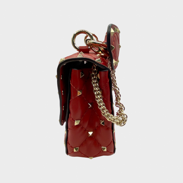 Valentino red hot sale spike bag