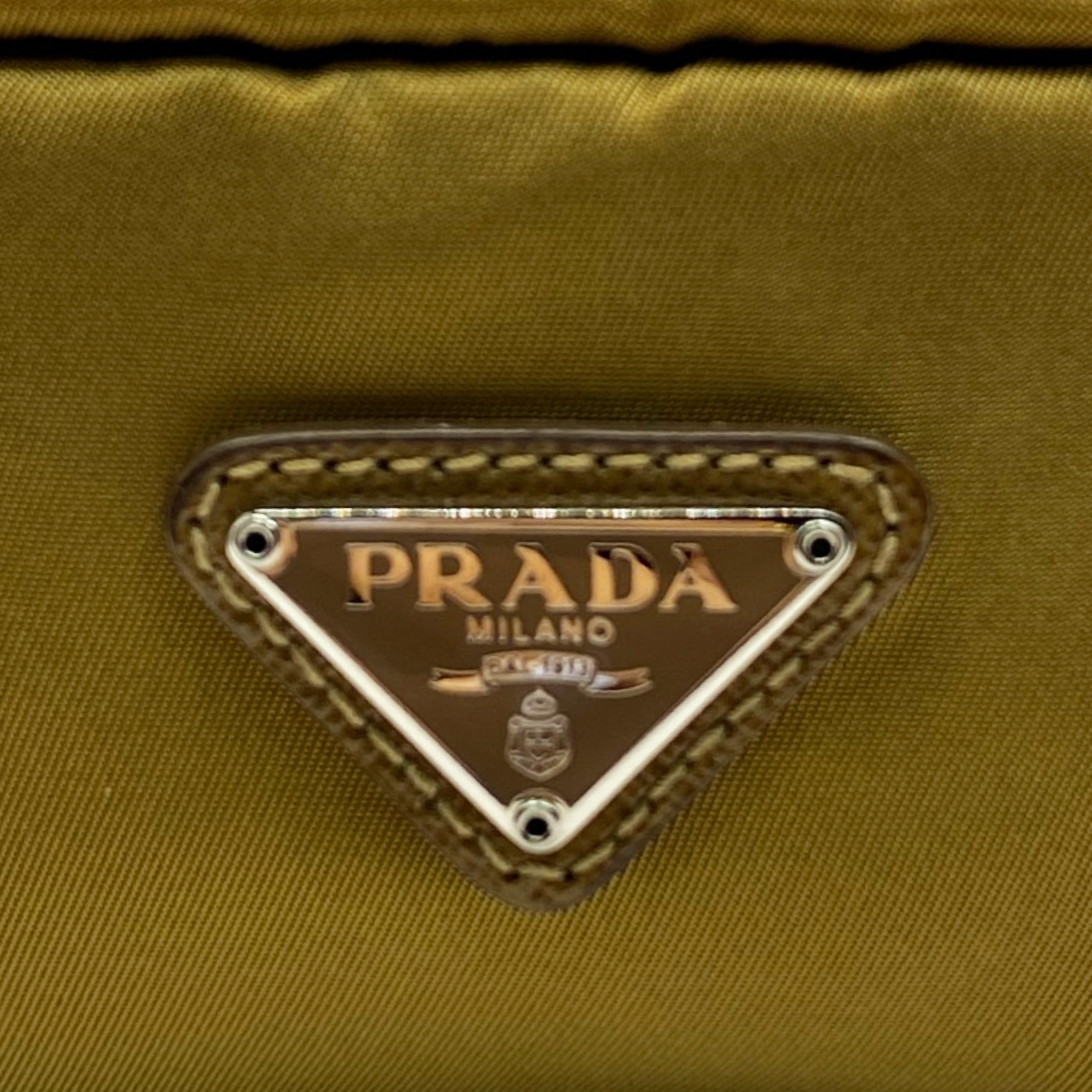 Prada logo cosmetic bag - Brown