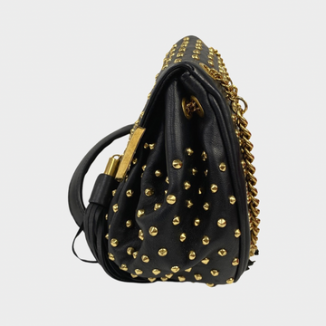 Black bag with gold studs sale