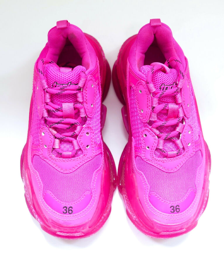 Pink balenciaga sneakers triple s online