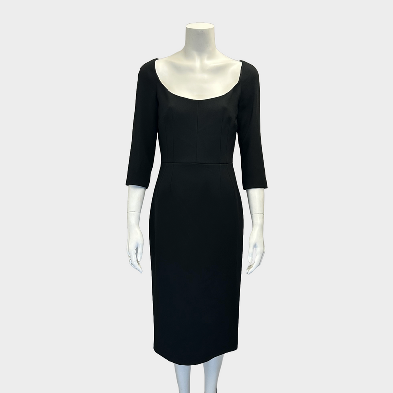 Dolce&Gabbana women's black 3/4 sleeve style dress