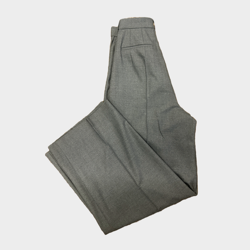 SportMax women's grey wool wide-leg trousers