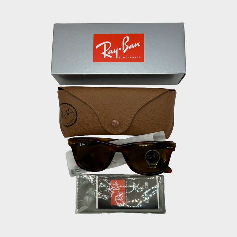 Ray Ban brown tortoiseshell wayfarer sunglasses