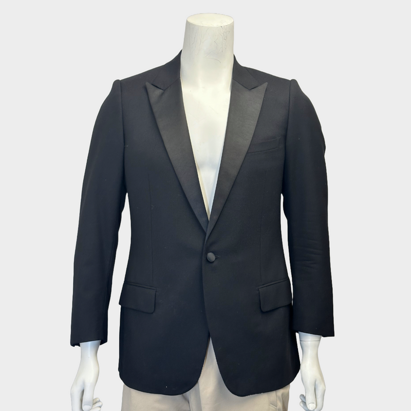 Dior men's black wool suit set of blazer and trousers