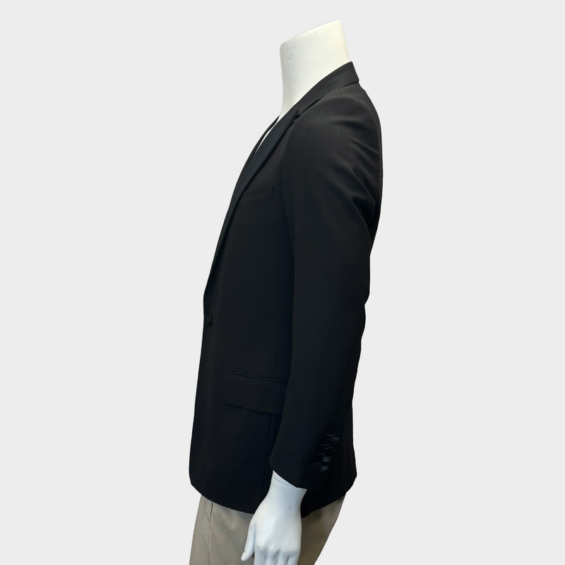 Dior men's black wool suit set of blazer and trousers