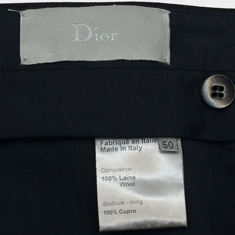 Dior men's black wool suit set of blazer and trousers