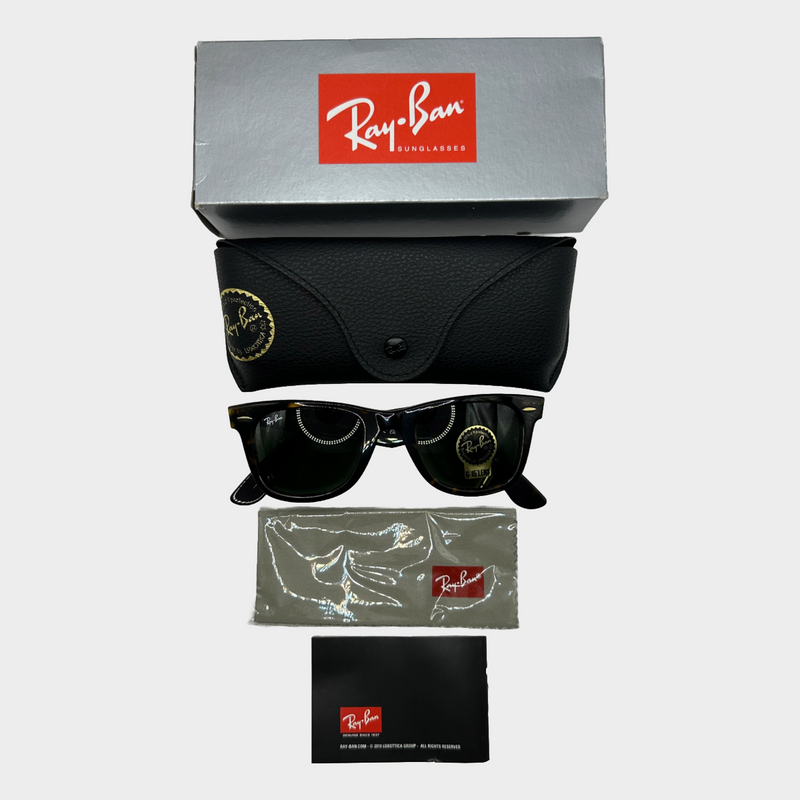 Ray Ban brown dotted tortoiseshell wayfarer sunglasses