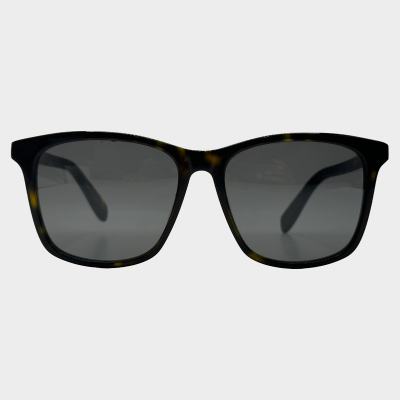 SAINT LAURENT dark brown tortoiseshell sunglasses