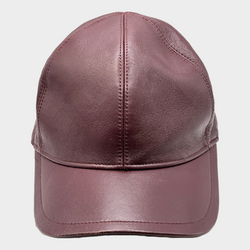 Borsalino men's burgundy leather cap