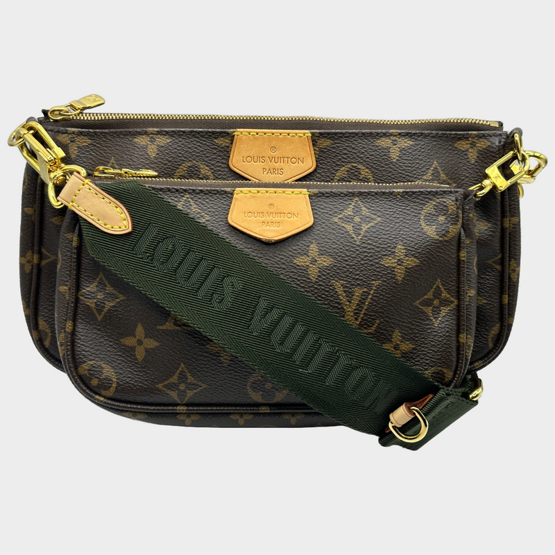 Louis Vuitton women's brown monogram crossbody belt bag with detachable coin purse