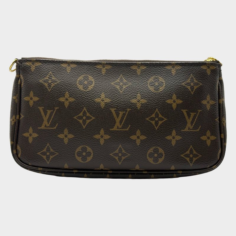 Louis Vuitton women's brown monogram crossbody belt bag with detachable coin purse