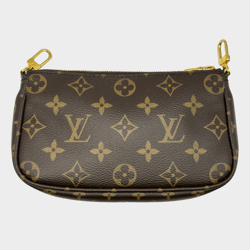 Louis Vuitton women's brown monogram crossbody belt bag with detachable coin purse