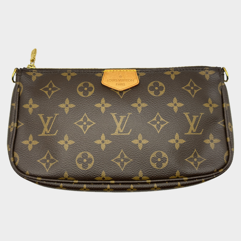 Louis Vuitton women's brown monogram crossbody belt bag with detachable coin purse