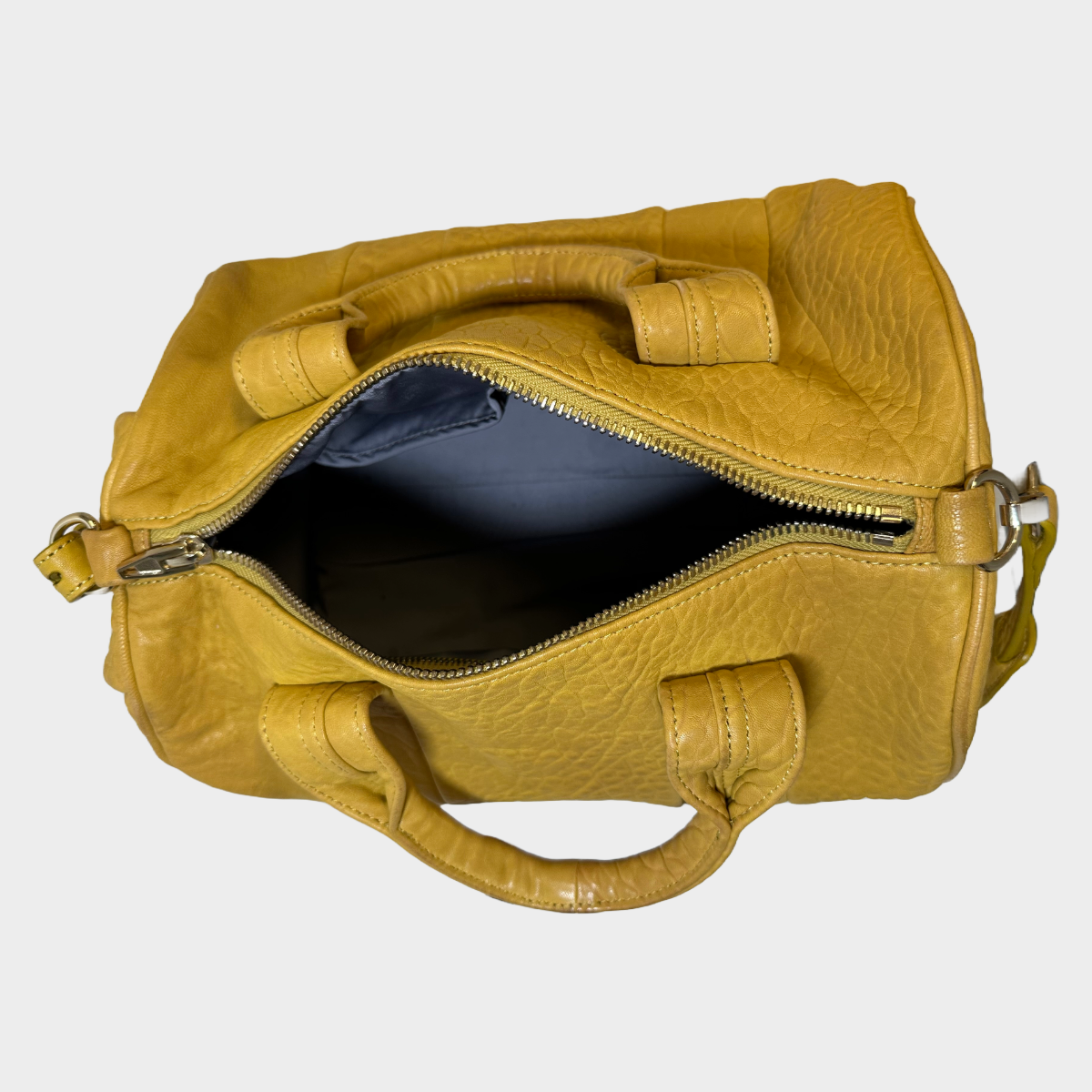 Alexander Wang yellow pebbled lambskin leather Rocco duffle bag Loop Generation