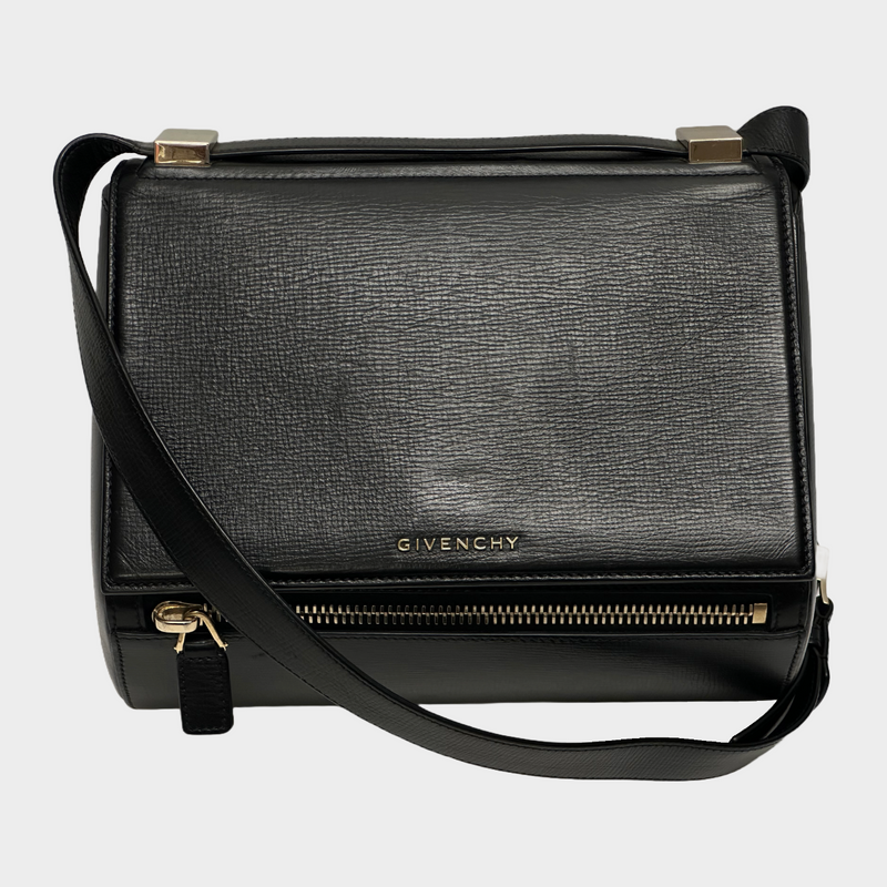 Givenchy black grained leather Pandora crossbody bag