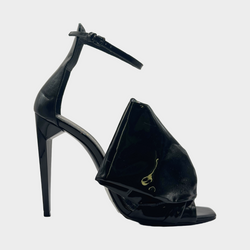 Saint Laurent black patent leather Freja Bow heels