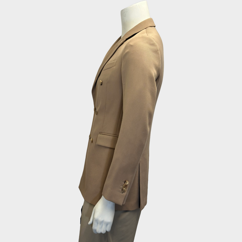 Calvin Klein men's beige wool suit set of jacket and trousers