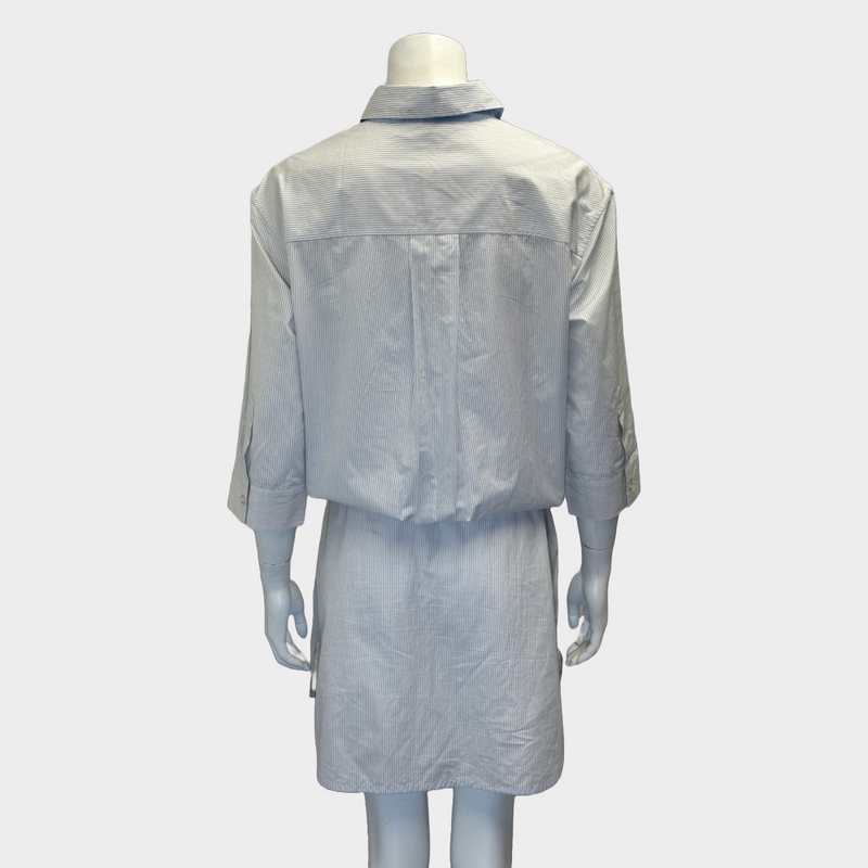 Louis Vuitton blue and white striped cotton oversized shirt dress