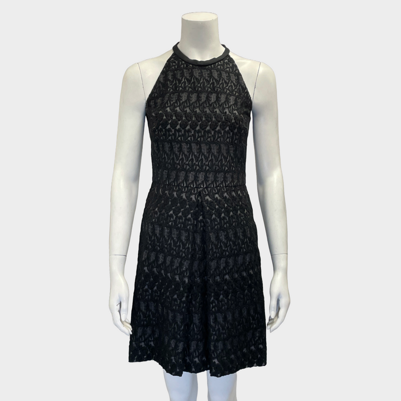 Giambattista Valli black lace sleeveless dress