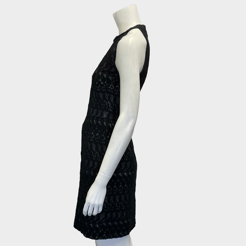 Giambattista Valli black lace sleeveless dress