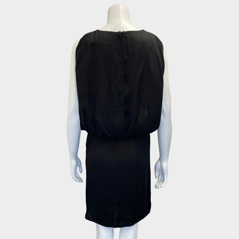 Louis Vuitton women's black silk mini dress