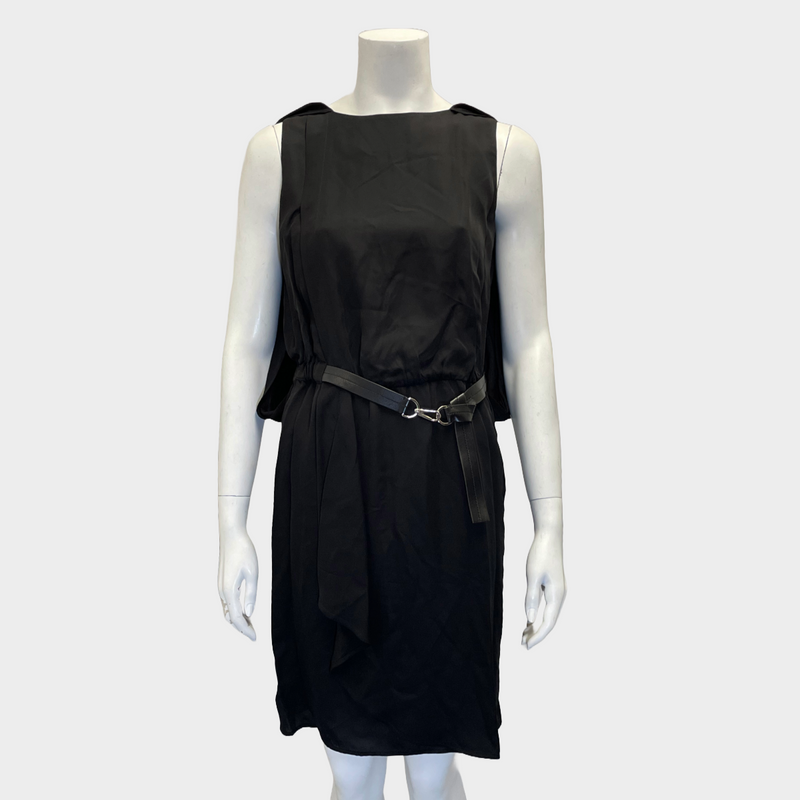 Louis Vuitton women's black silk mini dress