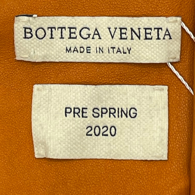 Bottega Veneta women's orange real lambskin dress