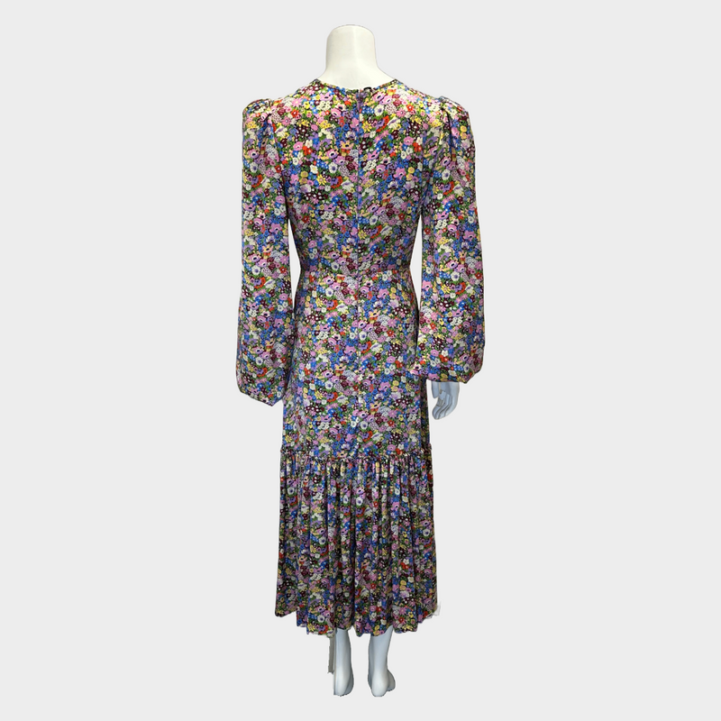 The Vampire's Wife multicoloured floral print silk shoulder pad maxi dress