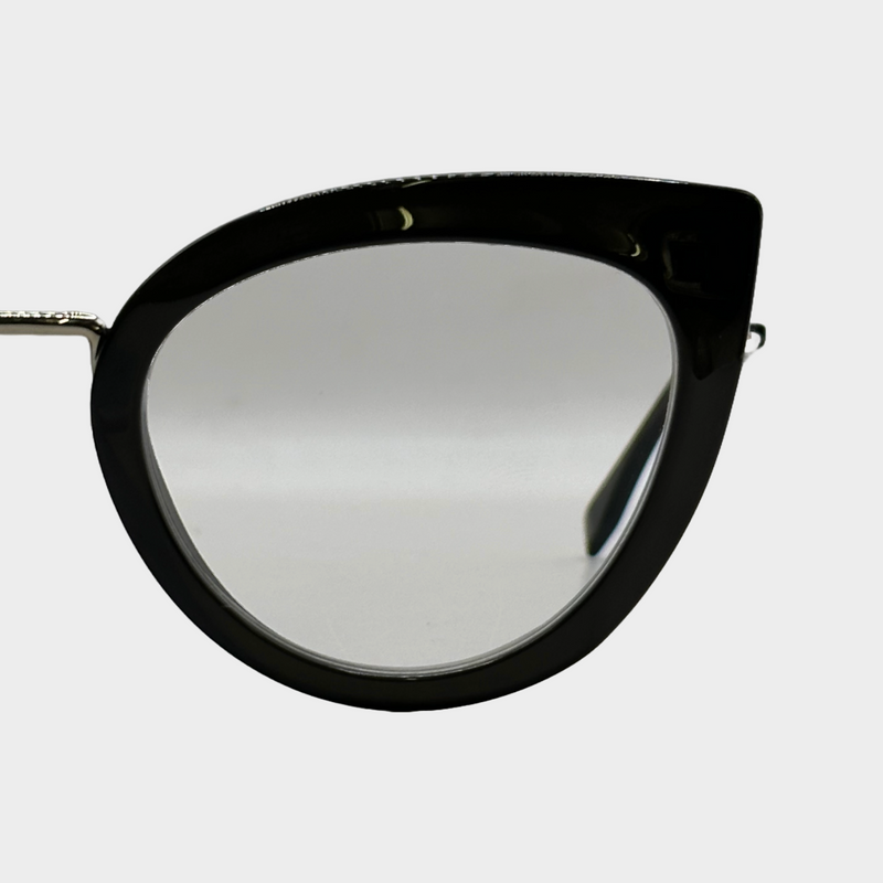 Fendi women's black acetate cat-eye glasses