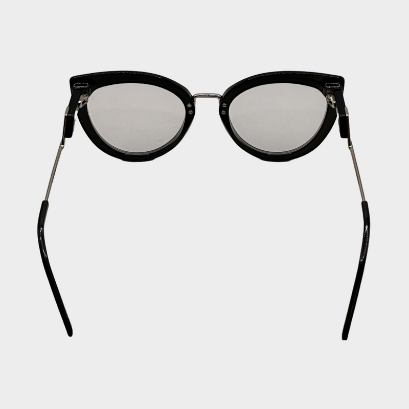 Fendi women's black acetate cat-eye glasses