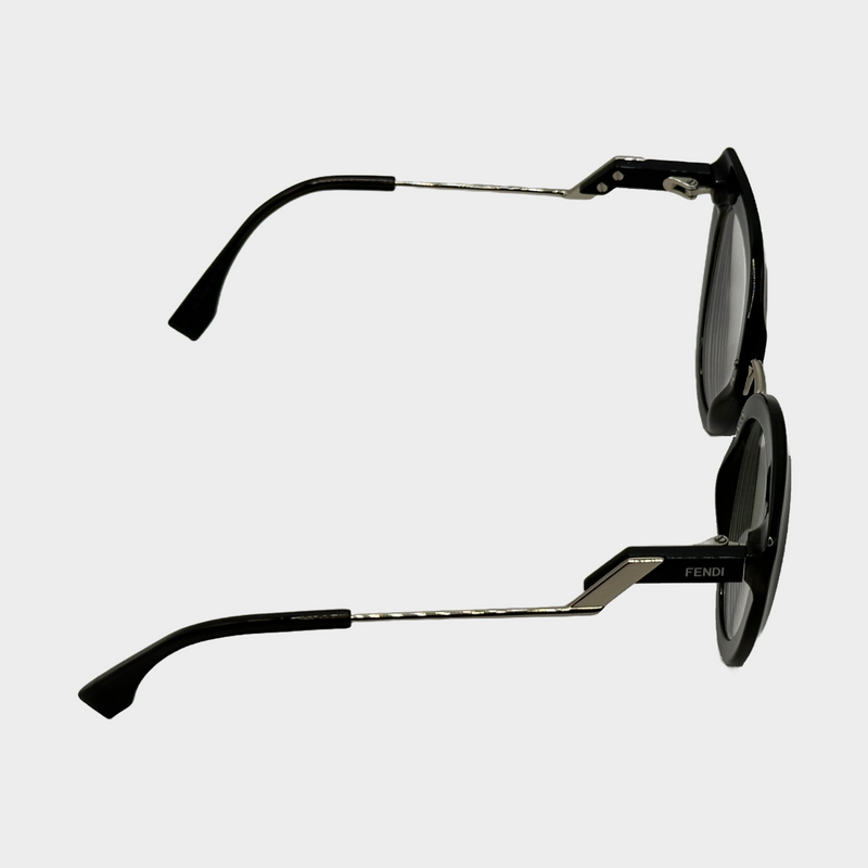 Fendi women's black acetate cat-eye glasses