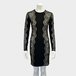 Stella McCartney black jersey and lace panelled dress