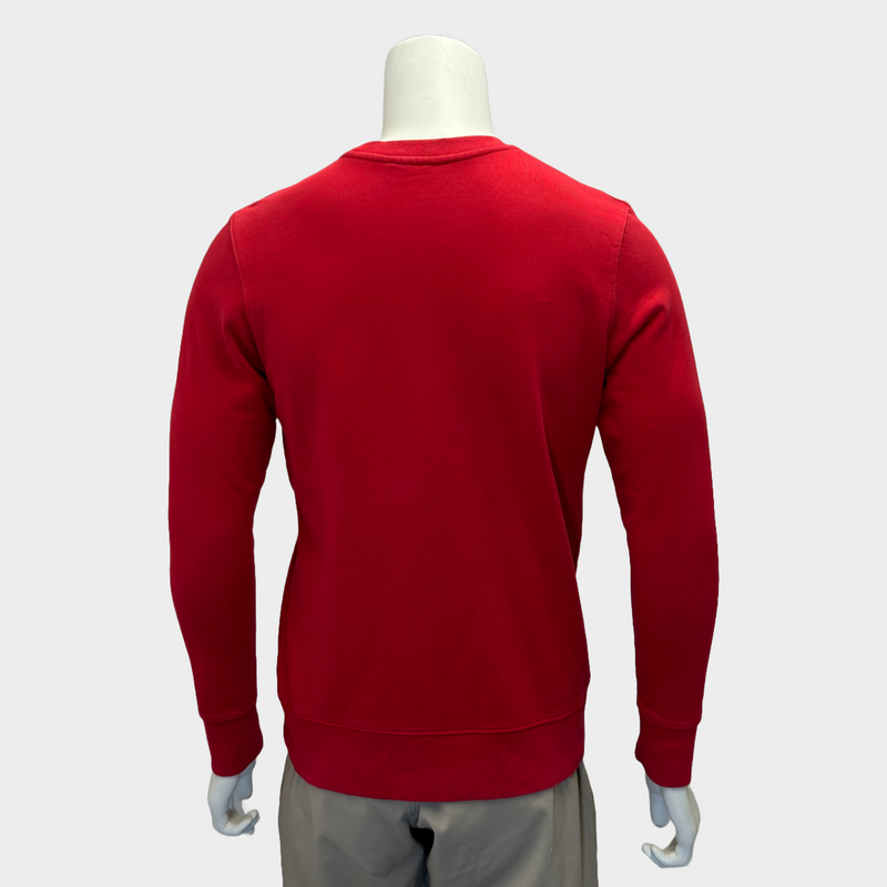 Christian Dior men's red cotton Atelier Paris logo sweatshirt