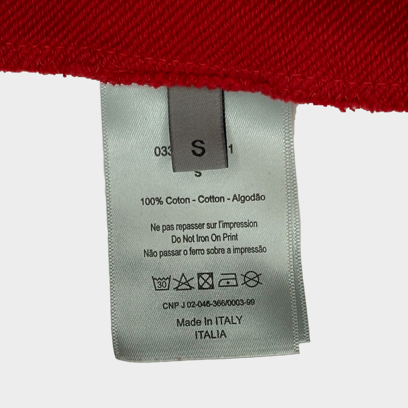 Christian Dior men's red cotton Atelier Paris logo sweatshirt