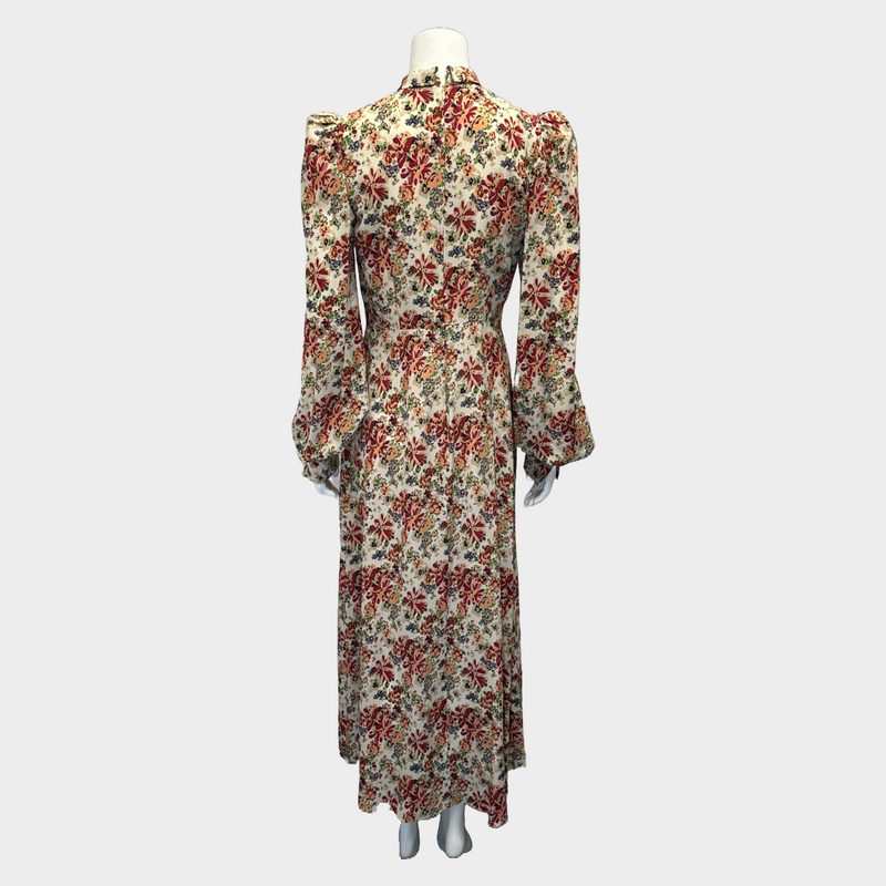 The Vampire's Wife multicoloured floral print silk maxi dress with bow detail