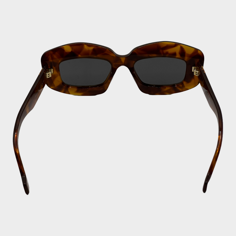 Loewe women's brown tortoiseshell acetate Screen sunglasses