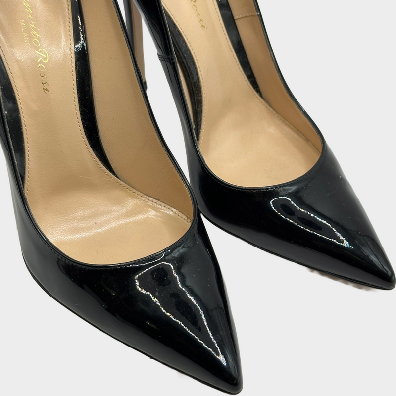 Gianvito Rossi black patent leather pumps