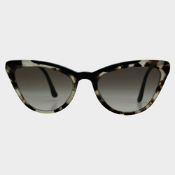 Prada women's black and white tortoiseshell cat eye sunglasses