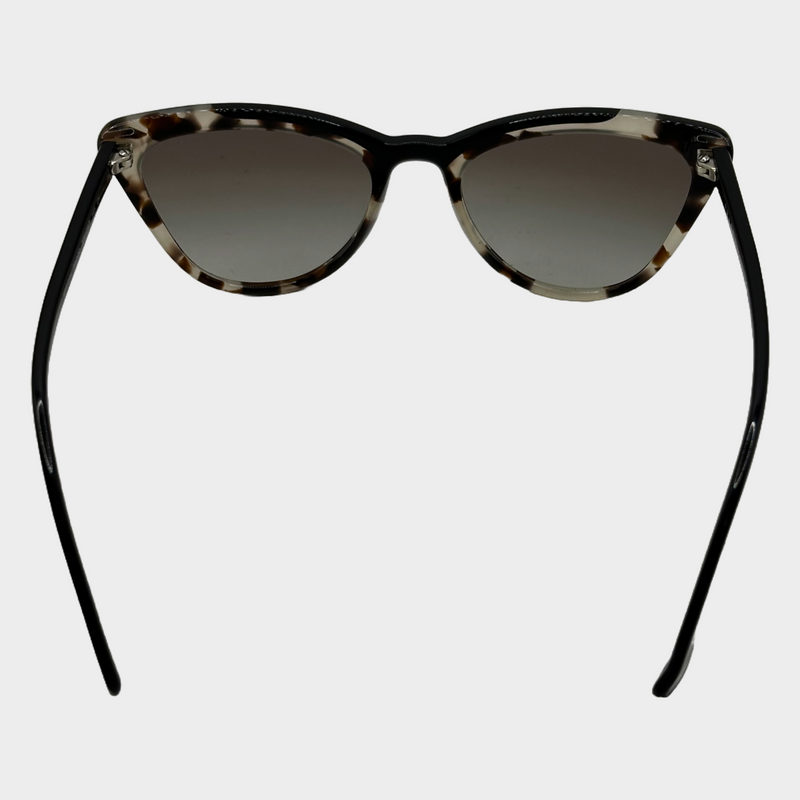 Prada women's black and white tortoiseshell cat eye sunglasses