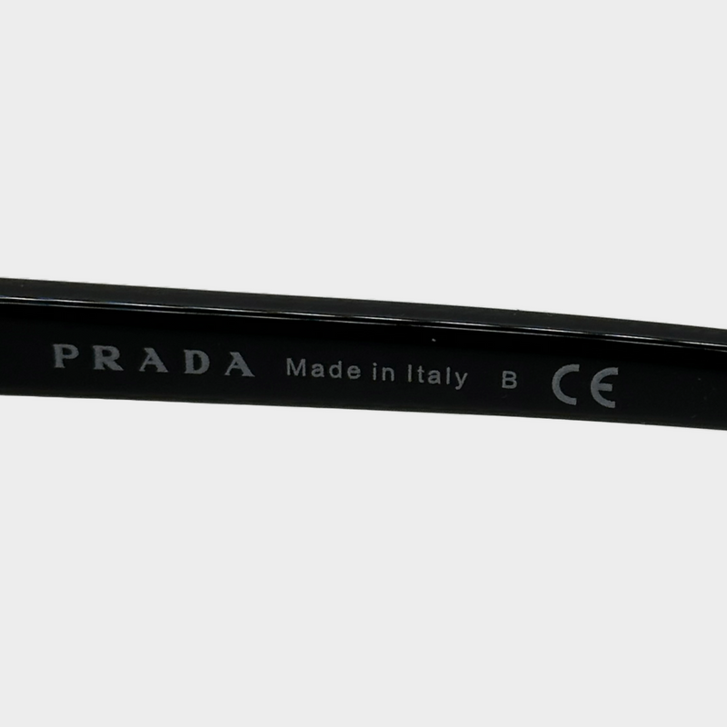 Prada women's black and white tortoiseshell cat eye sunglasses