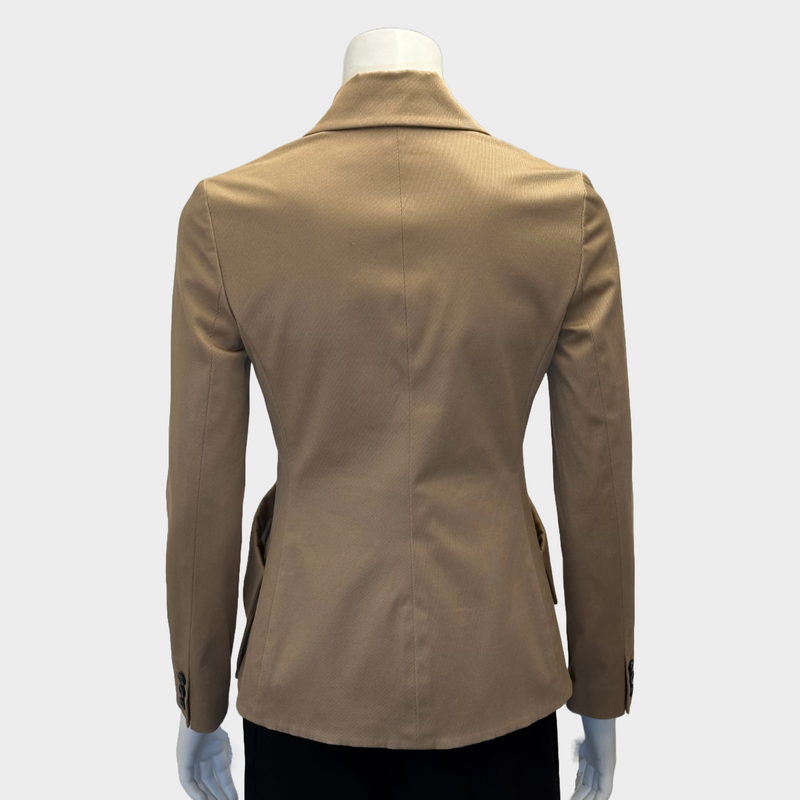 Christian Dior women’s beige cotton fitted 30 Montaigne Bar jacket