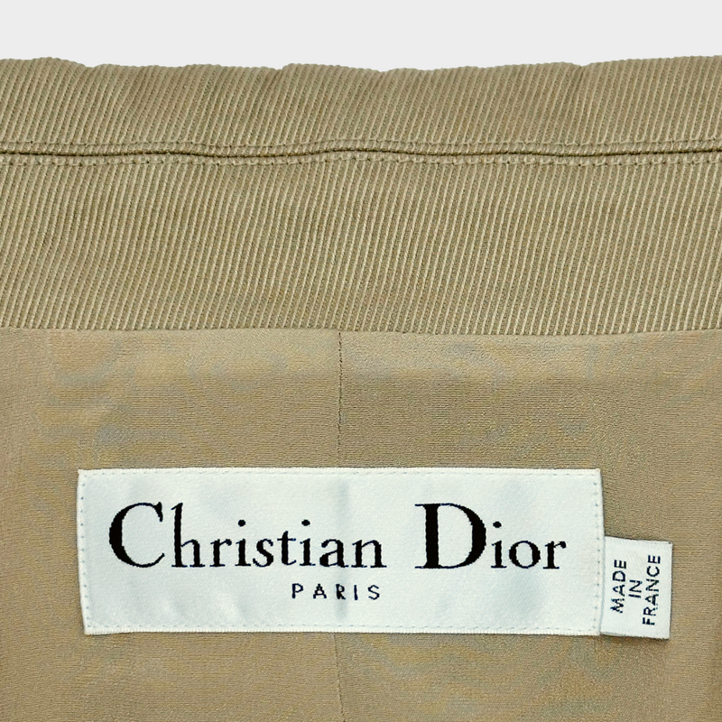 Christian Dior women’s beige cotton fitted 30 Montaigne Bar jacket