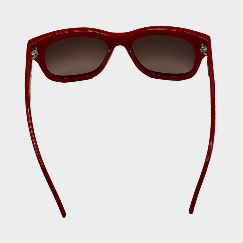 Valentino women's red acetate rockstud sunglasses